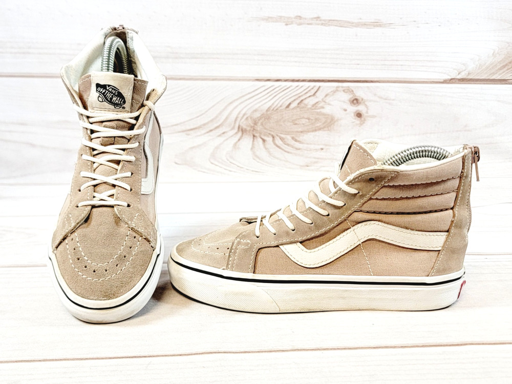 Vans SK8 Hi Reissue Zip DX V Tan Skating Shoes Unisex Sz MENS 3.5 Womens 5